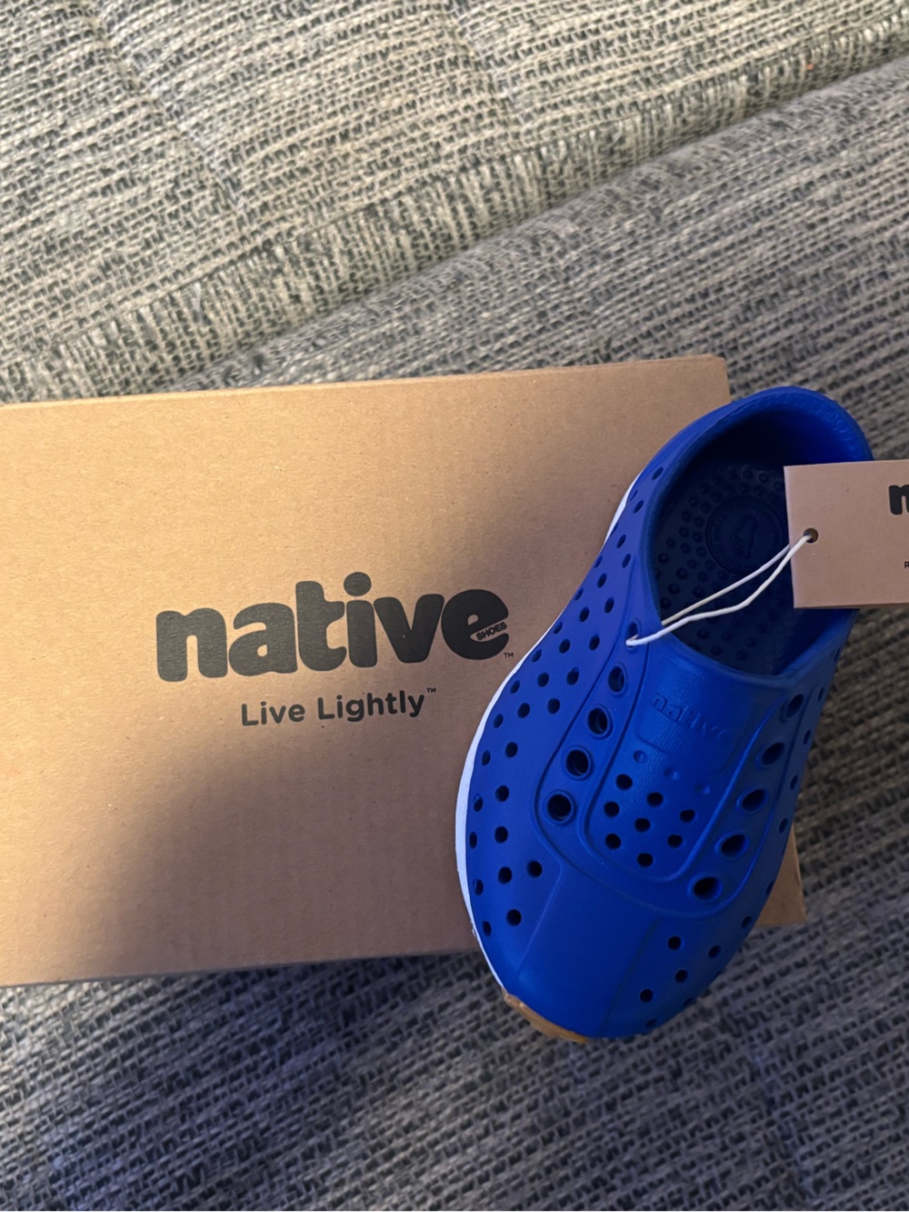 Native Shoes Kids Robbie Sugarlite Slip-On in Bright Blue